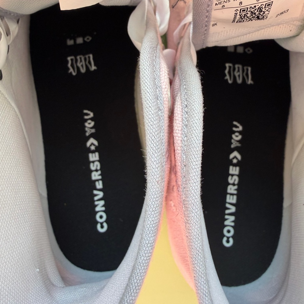 Converse All Stars Light Pink & Blue High-Top Sneakers - Picture 11 of 15